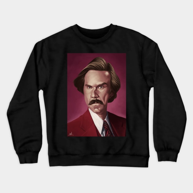 Ron Burgundy Crewneck Sweatshirt by metmangindaan